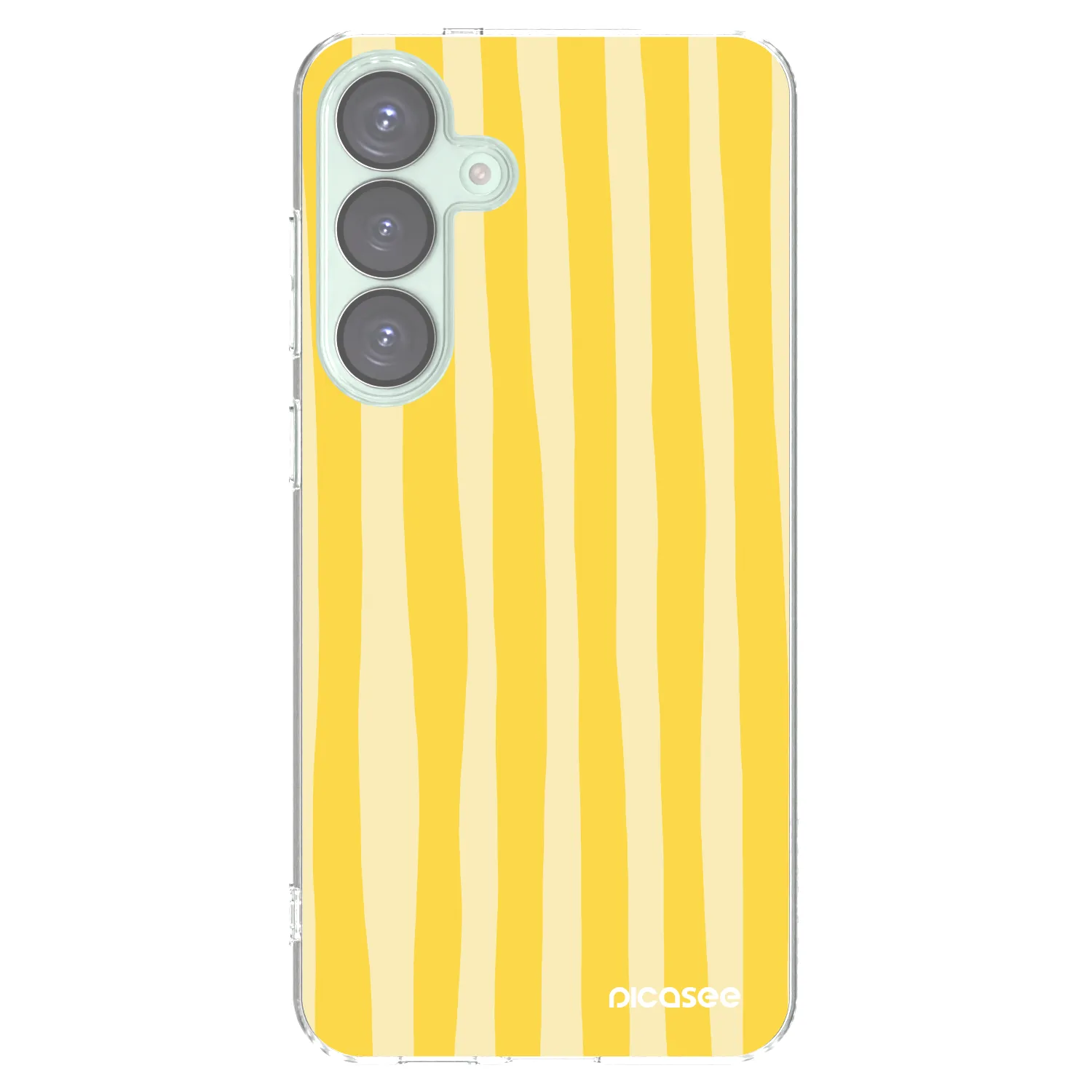 Picasee διαφανής θήκη σιλικόνης Samsung Galaxy S25+ 5G - Lines lemon