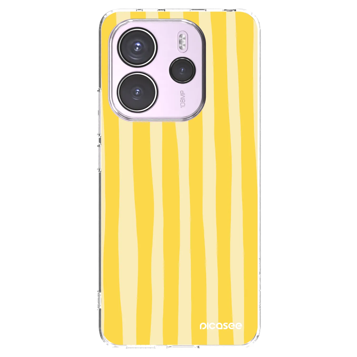 Picasee διαφανής θήκη σιλικόνης Xiaomi Redmi Note 14 4G - Lines lemon