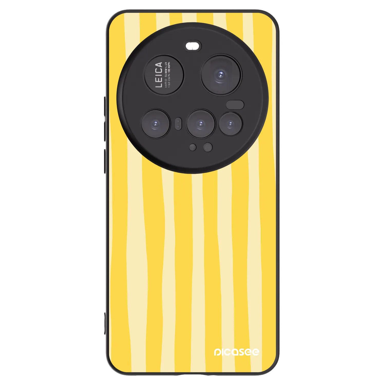 Picasee Μαύρη θήκη σιλικόνης για Xiaomi 15 Ultra - Lines lemon