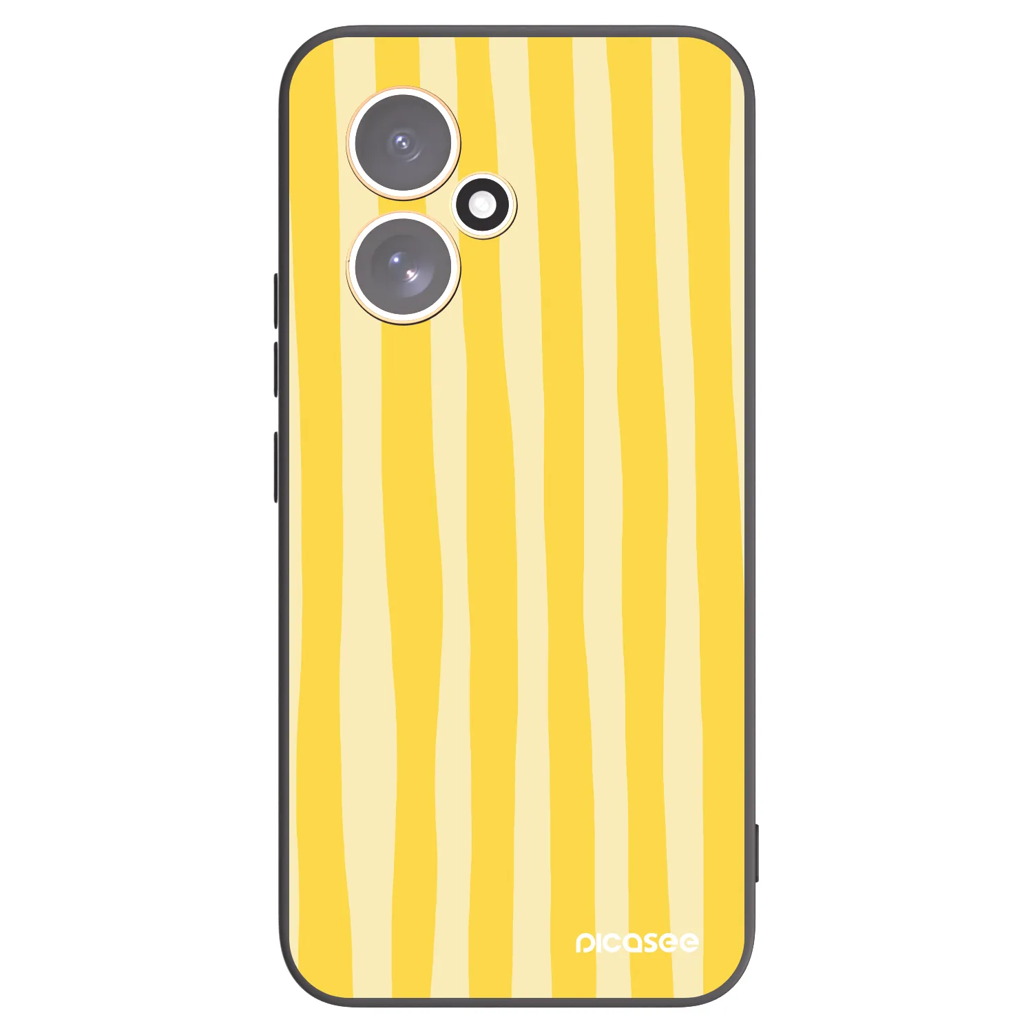 Picasee Μαύρη θήκη σιλικόνης για Honor 400 5G - Lines lemon