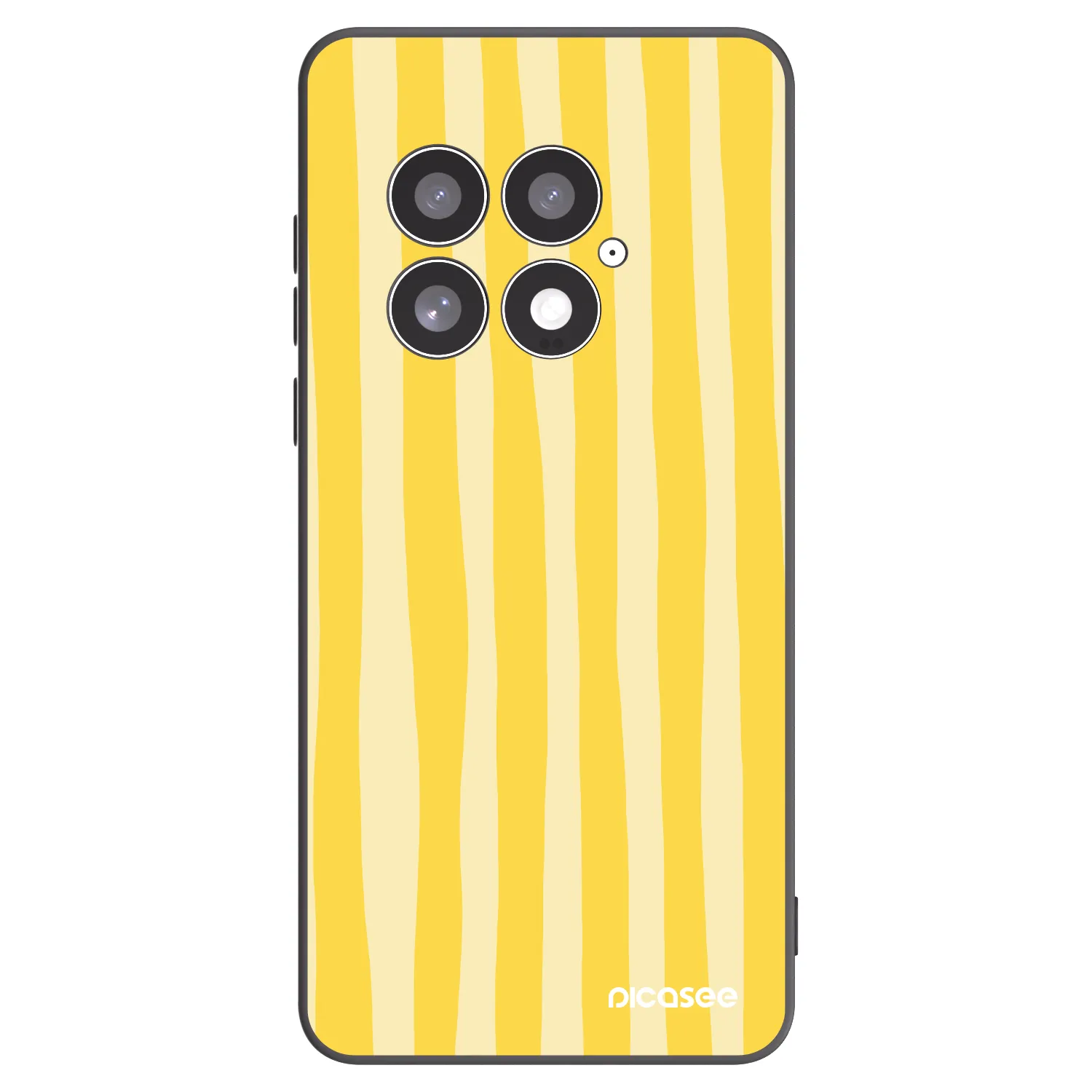 Picasee Μαύρη θήκη σιλικόνης για OnePlus 13 5G - Lines lemon