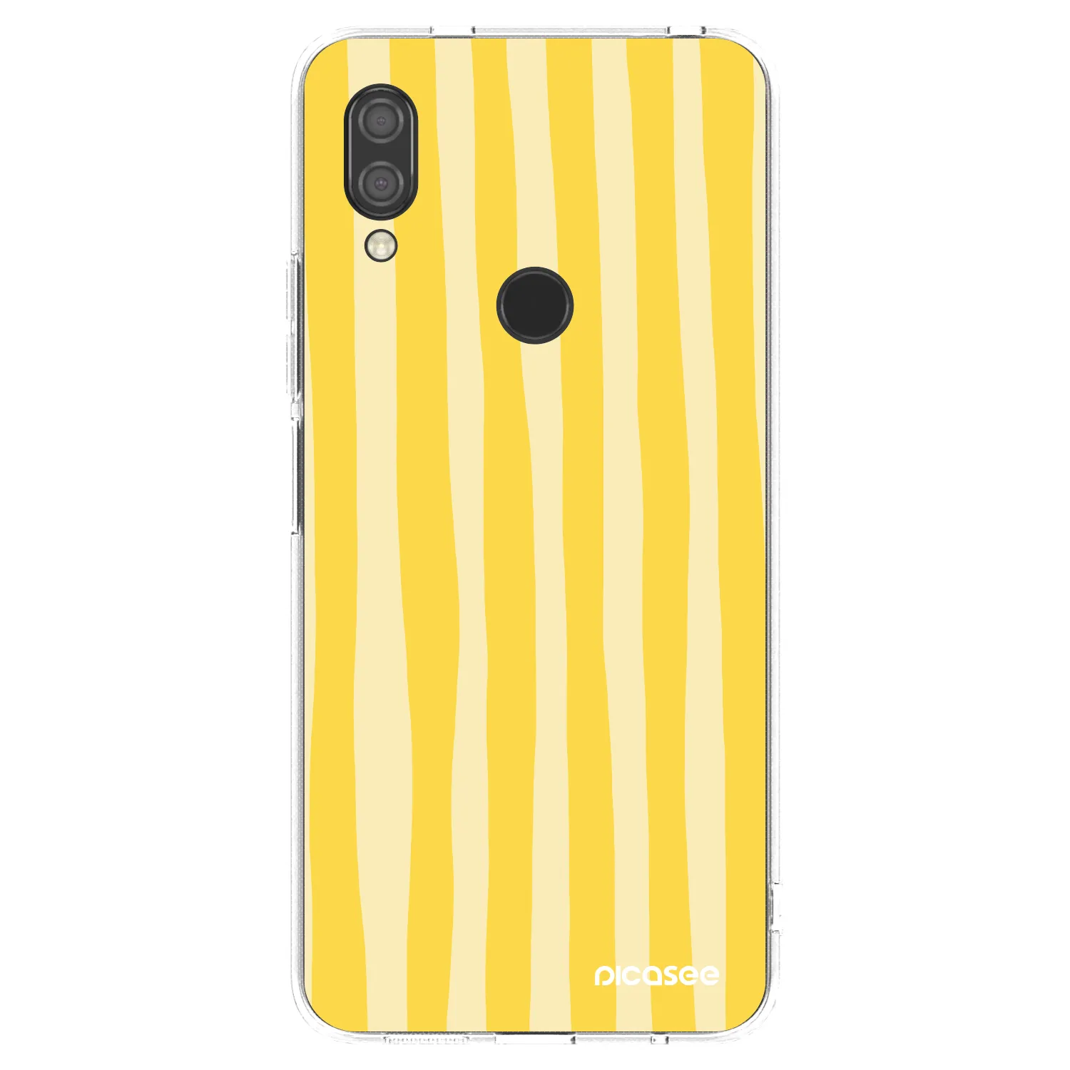 Picasee διαφανής θήκη σιλικόνης Xiaomi Redmi 7 - Lines lemon