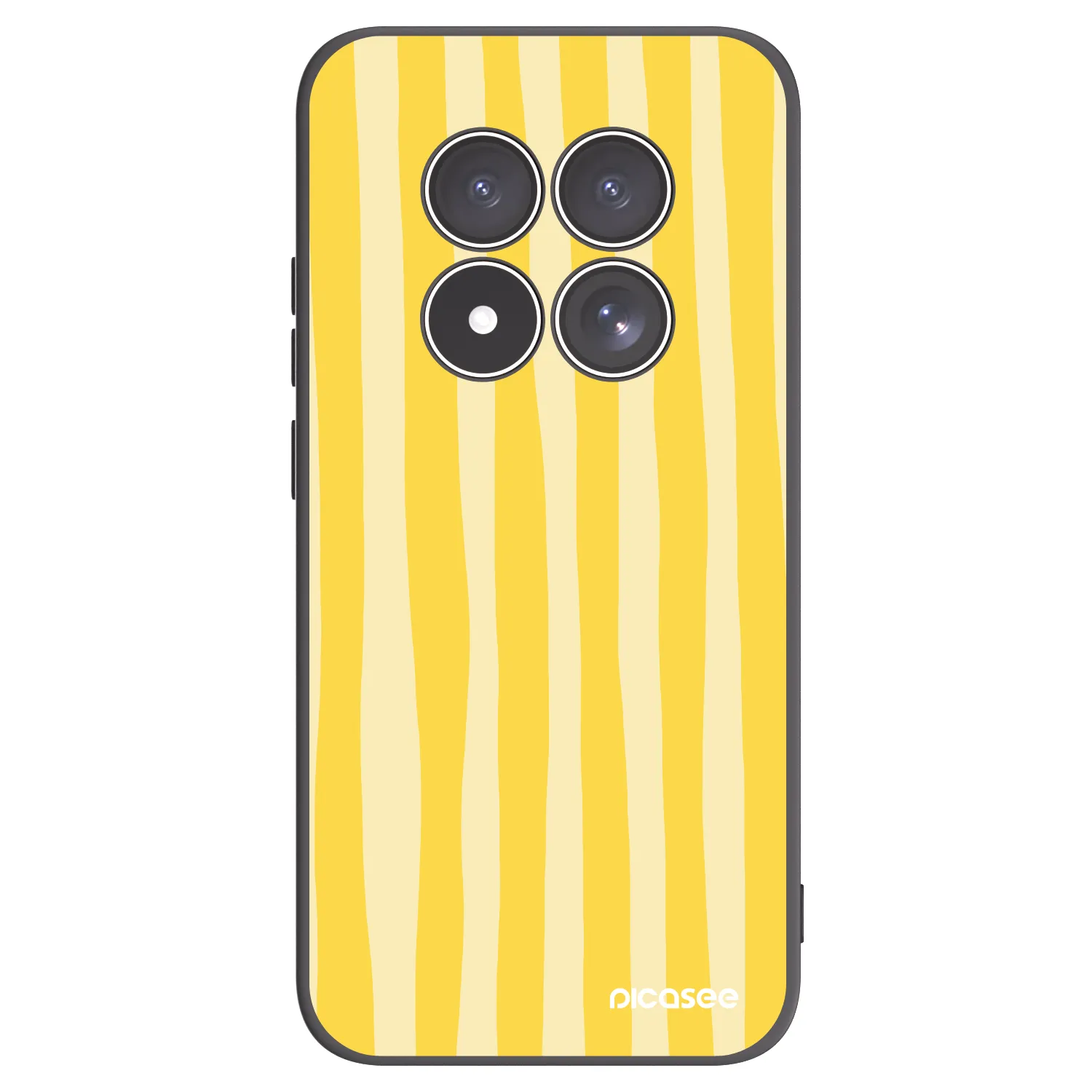 Picasee Μαύρη θήκη σιλικόνης για Xiaomi Redmi Note 15 Pro 4G - Lines lemon