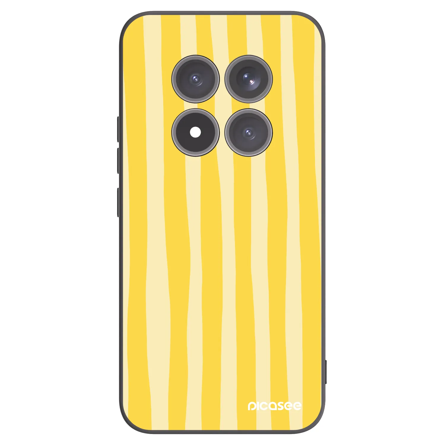 Picasee Μαύρη θήκη σιλικόνης για Xiaomi Redmi Note 15 Pro+ - Lines lemon