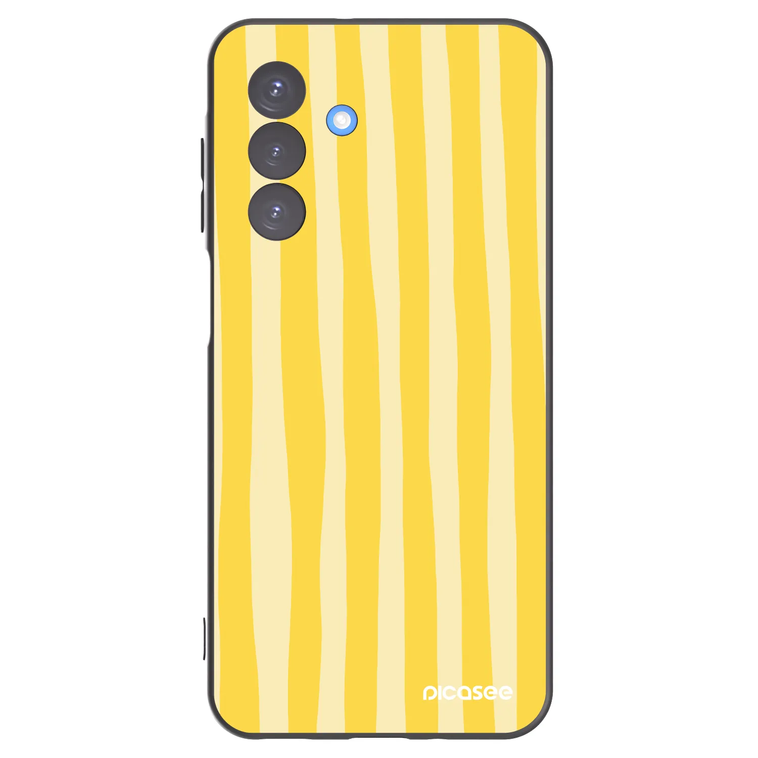 Picasee Μαύρη θήκη σιλικόνης για Samsung Galaxy A17 5G - Lines lemon