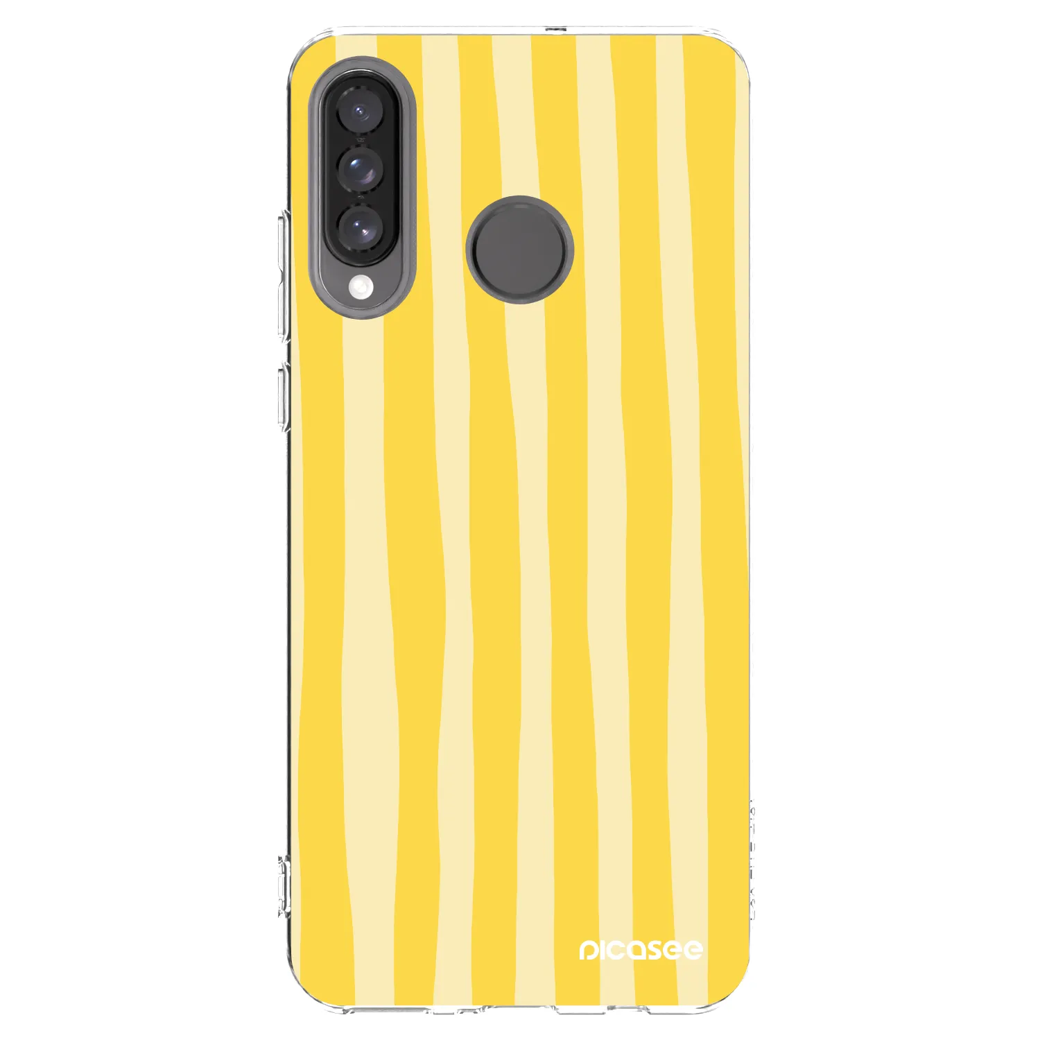 Picasee διαφανής θήκη σιλικόνης Huawei P30 Lite - Lines lemon
