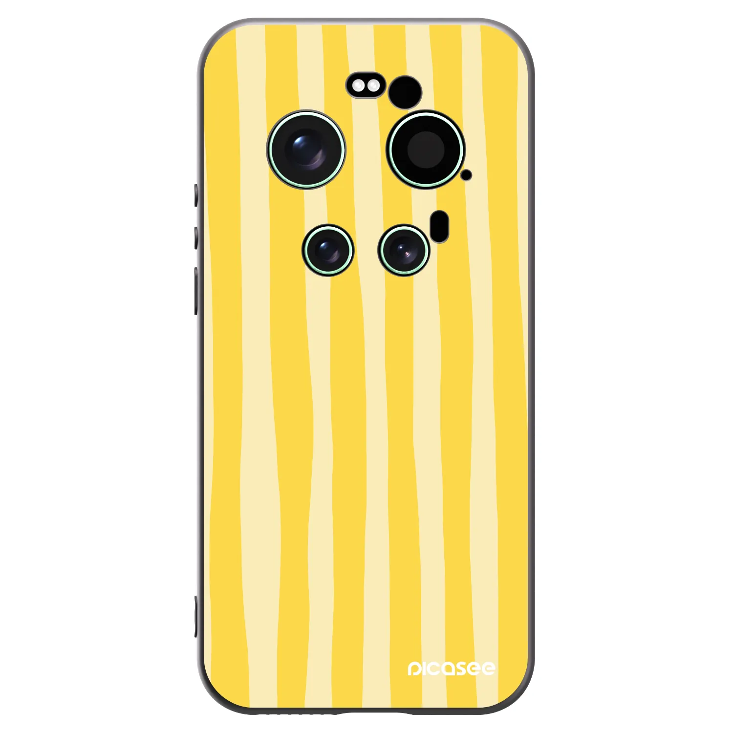 Picasee Μαύρη θήκη σιλικόνης για Xiaomi 17 Ultra - Lines lemon