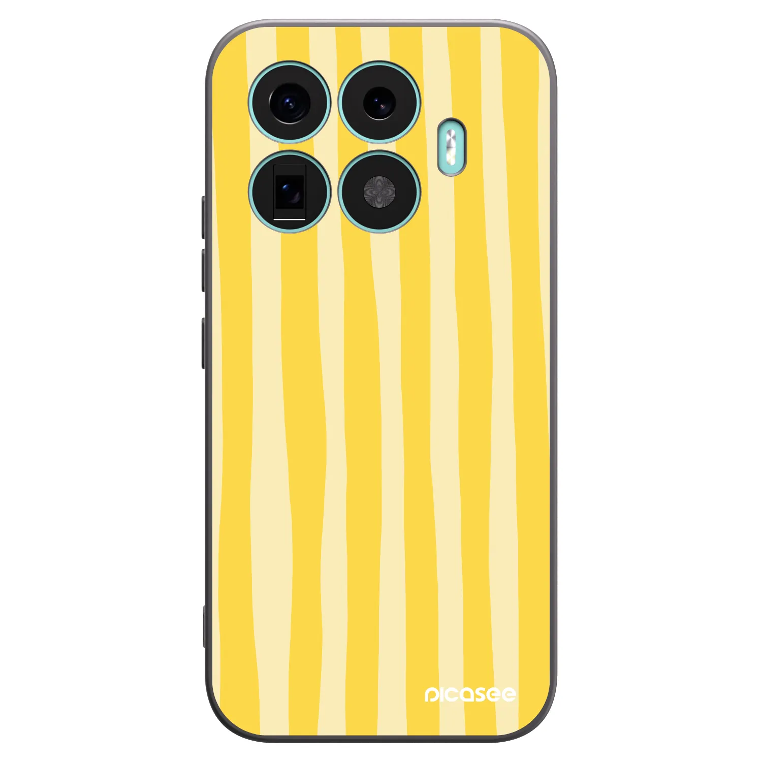 Picasee Μαύρη θήκη σιλικόνης για Xiaomi 17T - Lines lemon