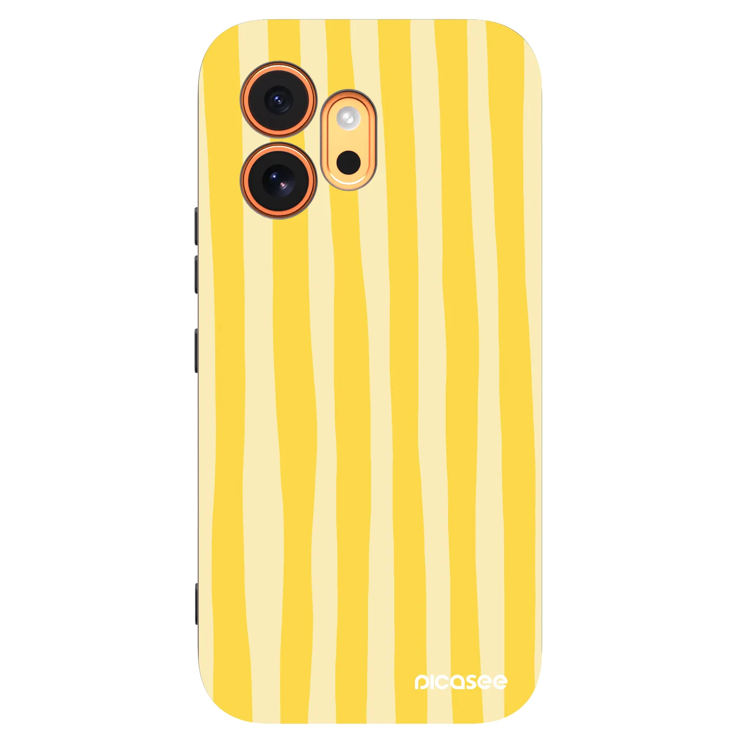 Picasee Μαύρη θήκη σιλικόνης για Honor 600 - Lines lemon