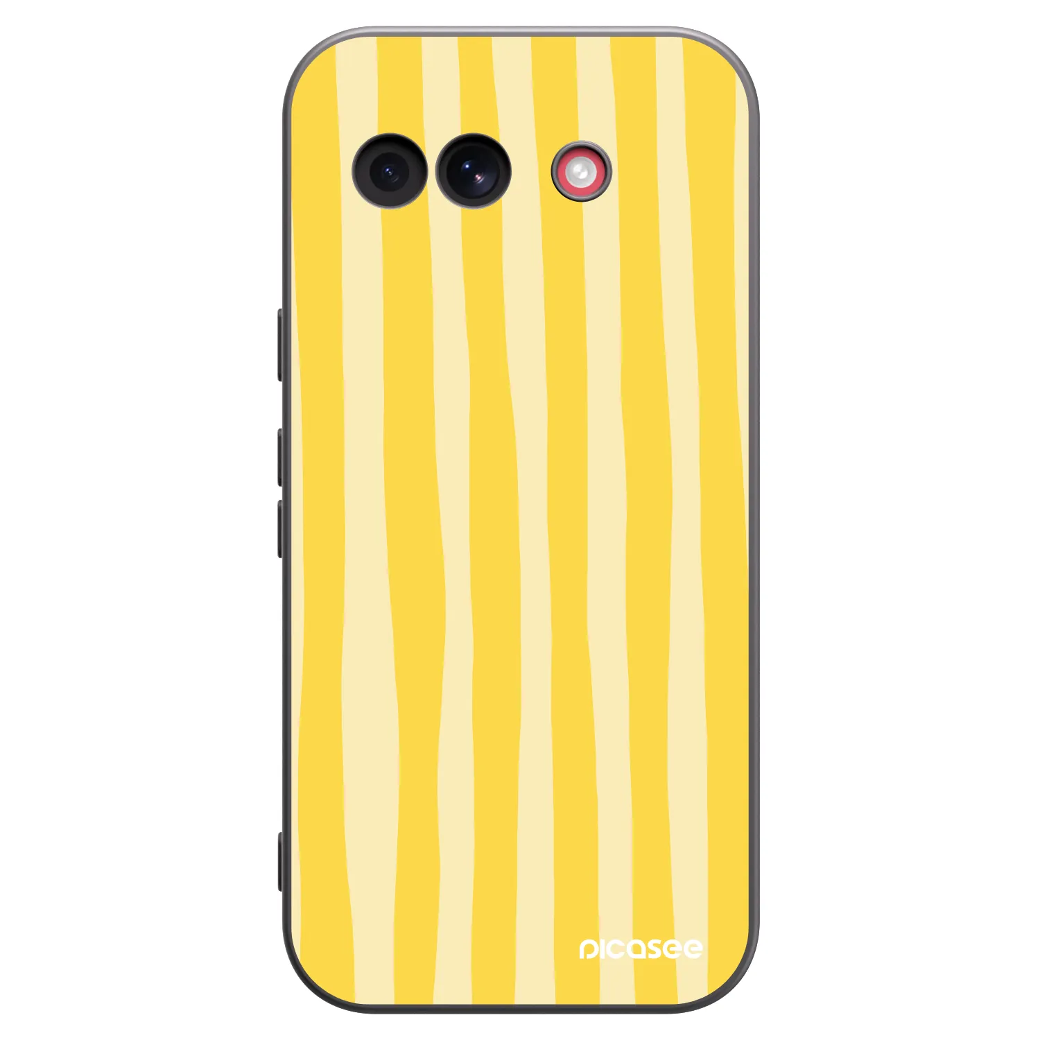 Picasee Μαύρη θήκη σιλικόνης για Google Pixel 10a - Lines lemon