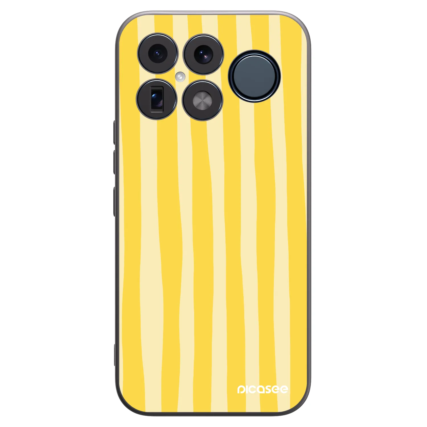 Picasee Μαύρη θήκη σιλικόνης για Xiaomi Poco F8 Ultra - Lines lemon