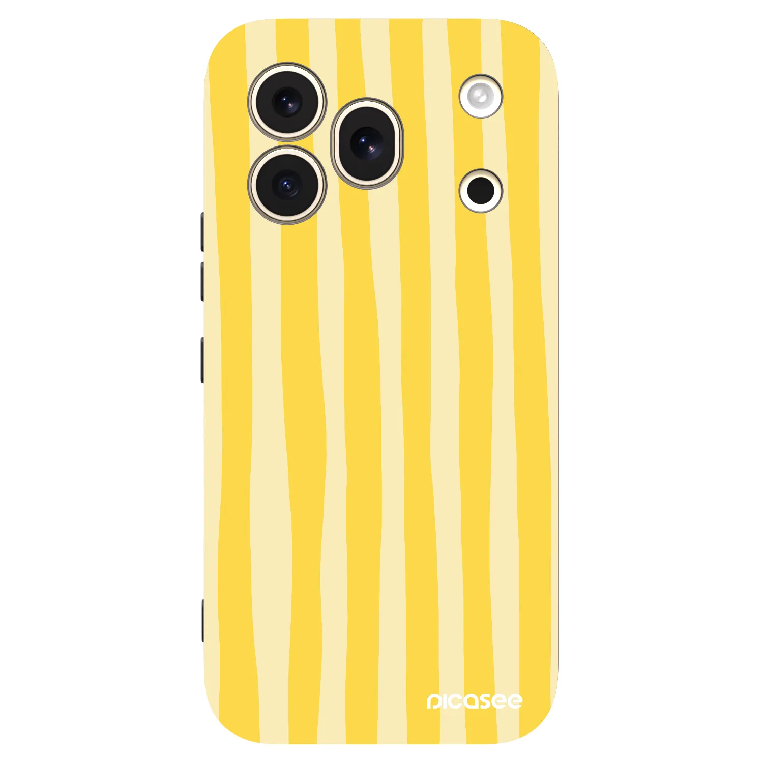 Picasee Μαύρη θήκη σιλικόνης για Honor 600 Pro - Lines lemon