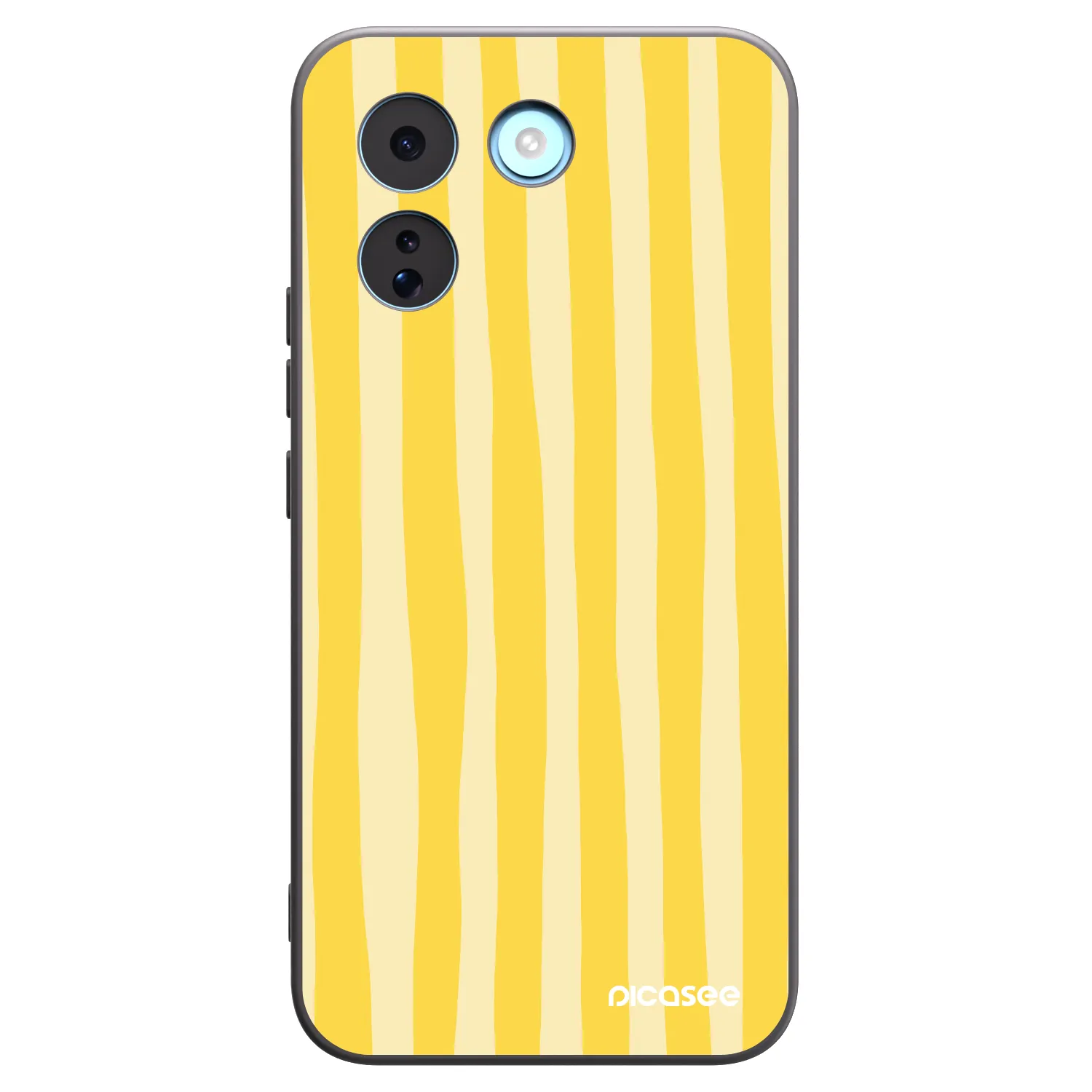 Picasee Μαύρη θήκη σιλικόνης για Xiaomi Redmi Note 17 Pro MAX 5G - Lines lemon