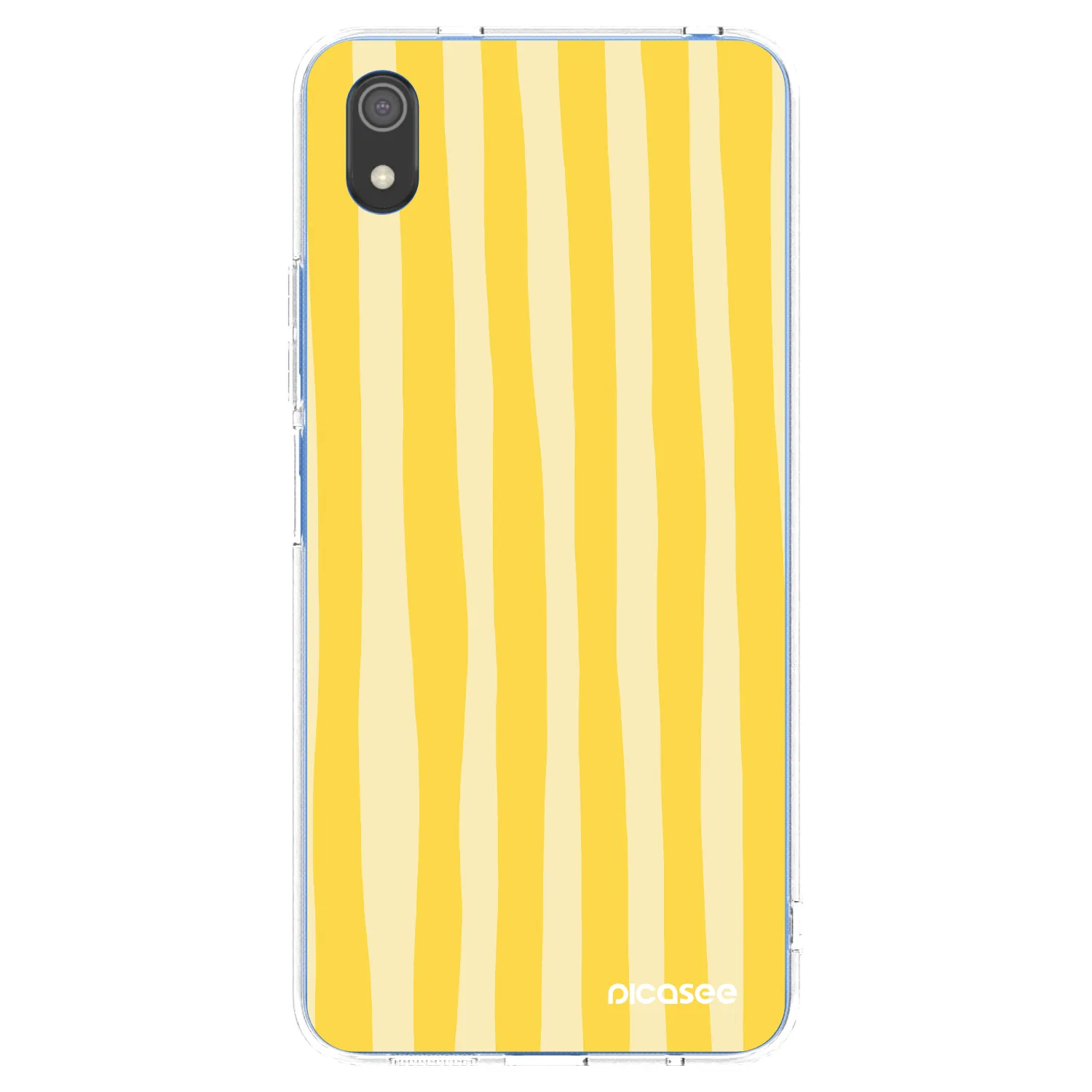 Picasee διαφανής θήκη σιλικόνης Xiaomi Redmi 7A - Lines lemon