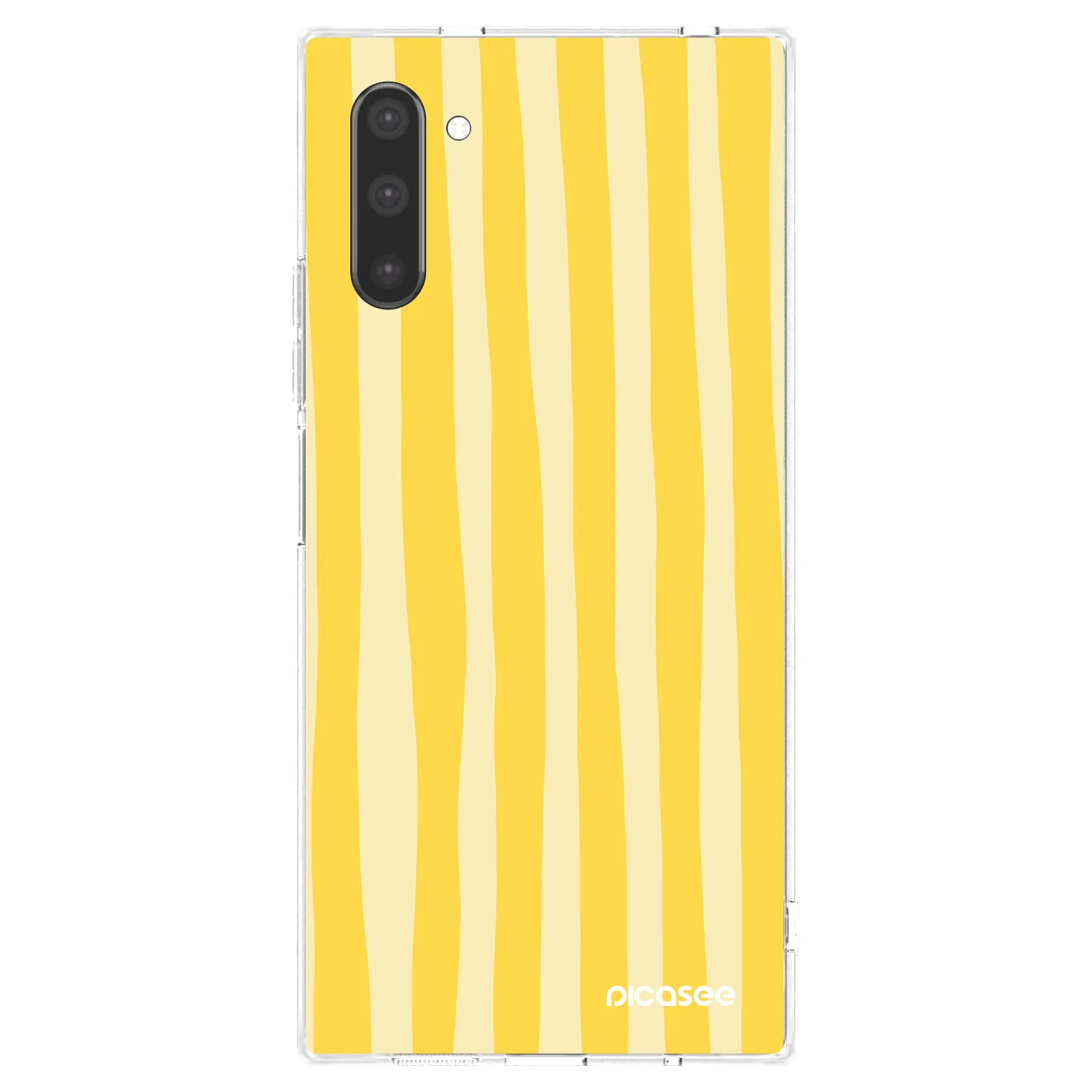 Picasee διαφανής θήκη σιλικόνης Samsung Galaxy Note 10 N970F - Lines lemon
