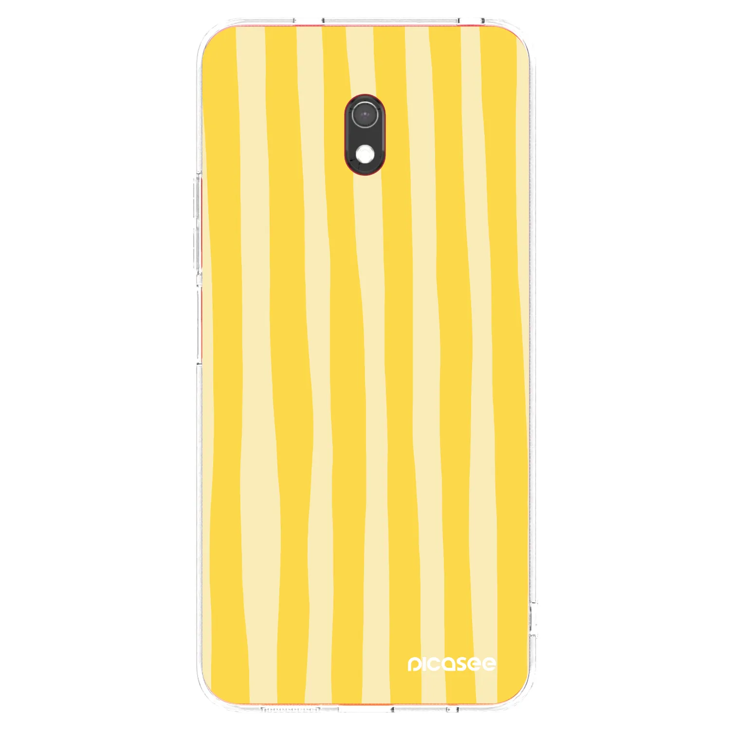 Picasee διαφανής θήκη σιλικόνης Xiaomi Redmi 8A - Lines lemon