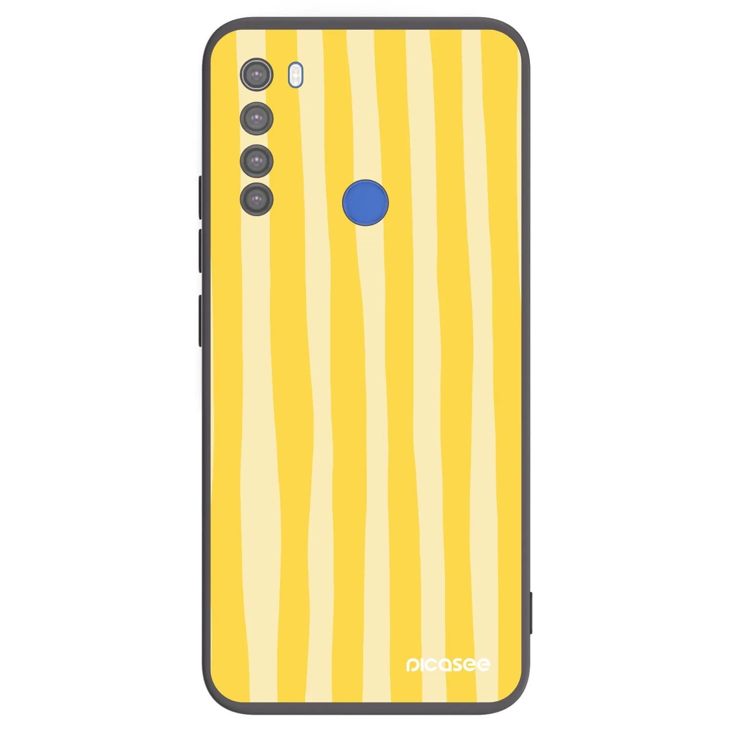 Picasee Μαύρη θήκη σιλικόνης για Xiaomi Redmi Note 8T - Lines lemon
