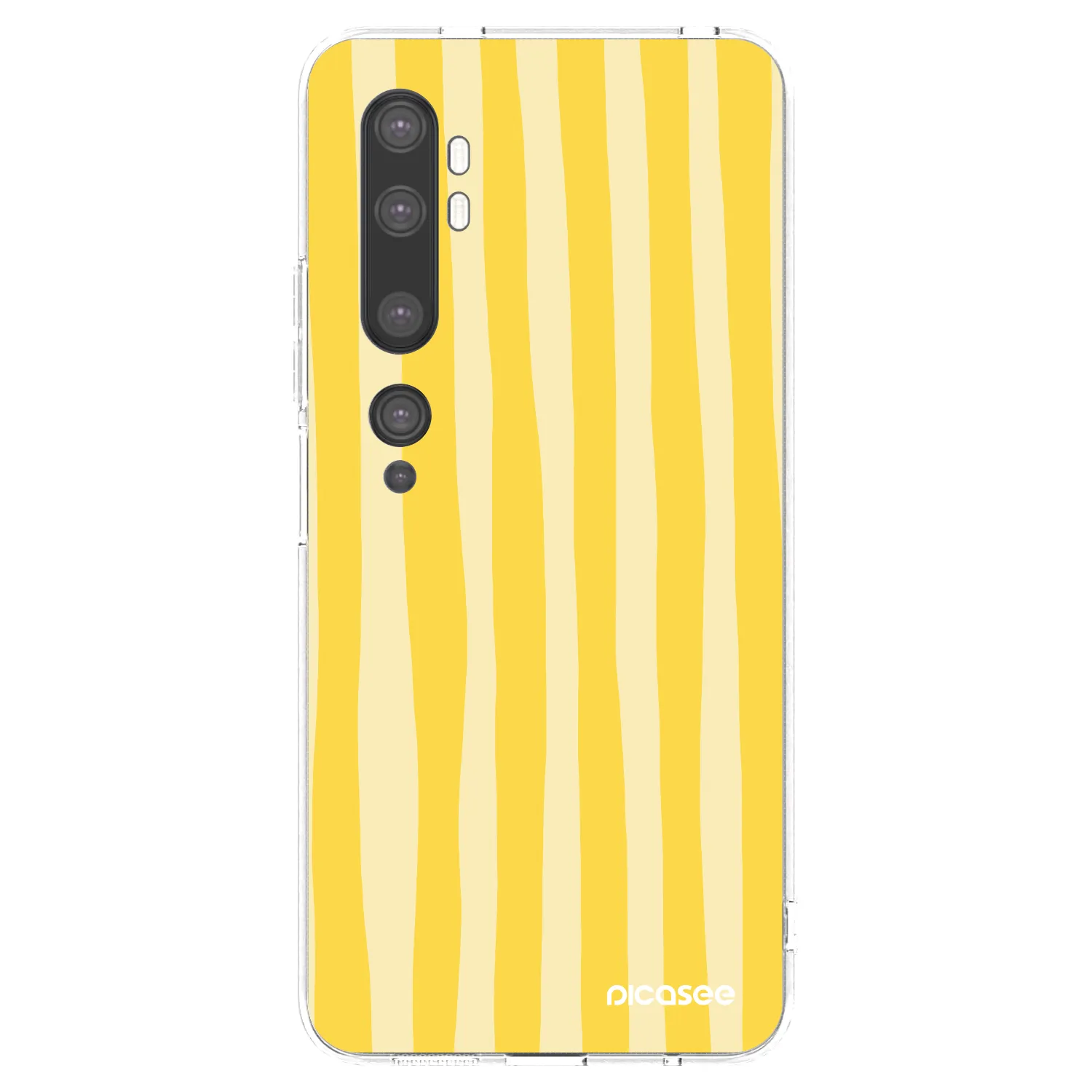 Picasee διαφανής θήκη σιλικόνης Xiaomi Mi Note 10 (Pro) - Lines lemon