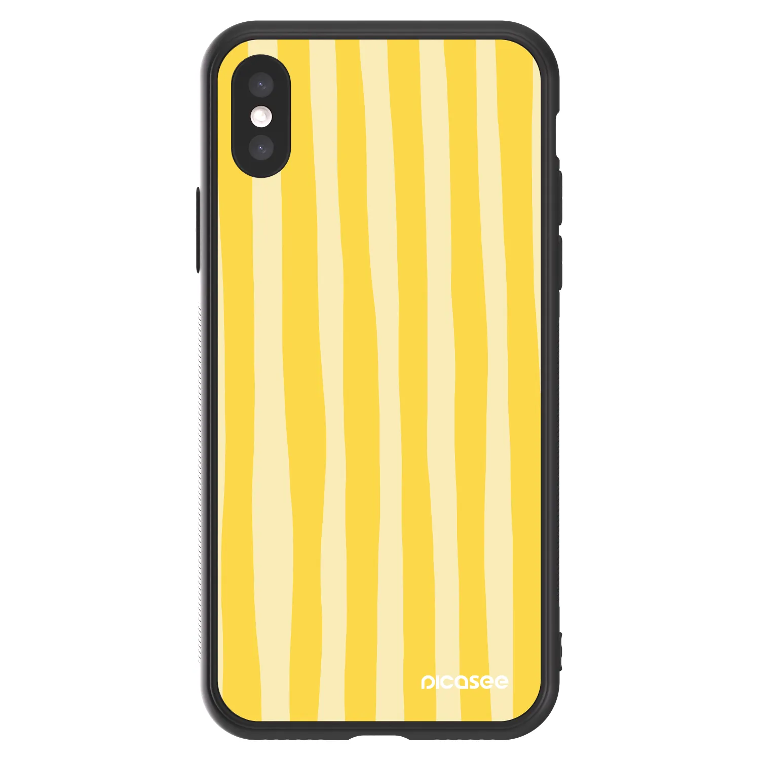 Picasee ULTIMATE CASE για Apple iPhone X/XS - Lines lemon