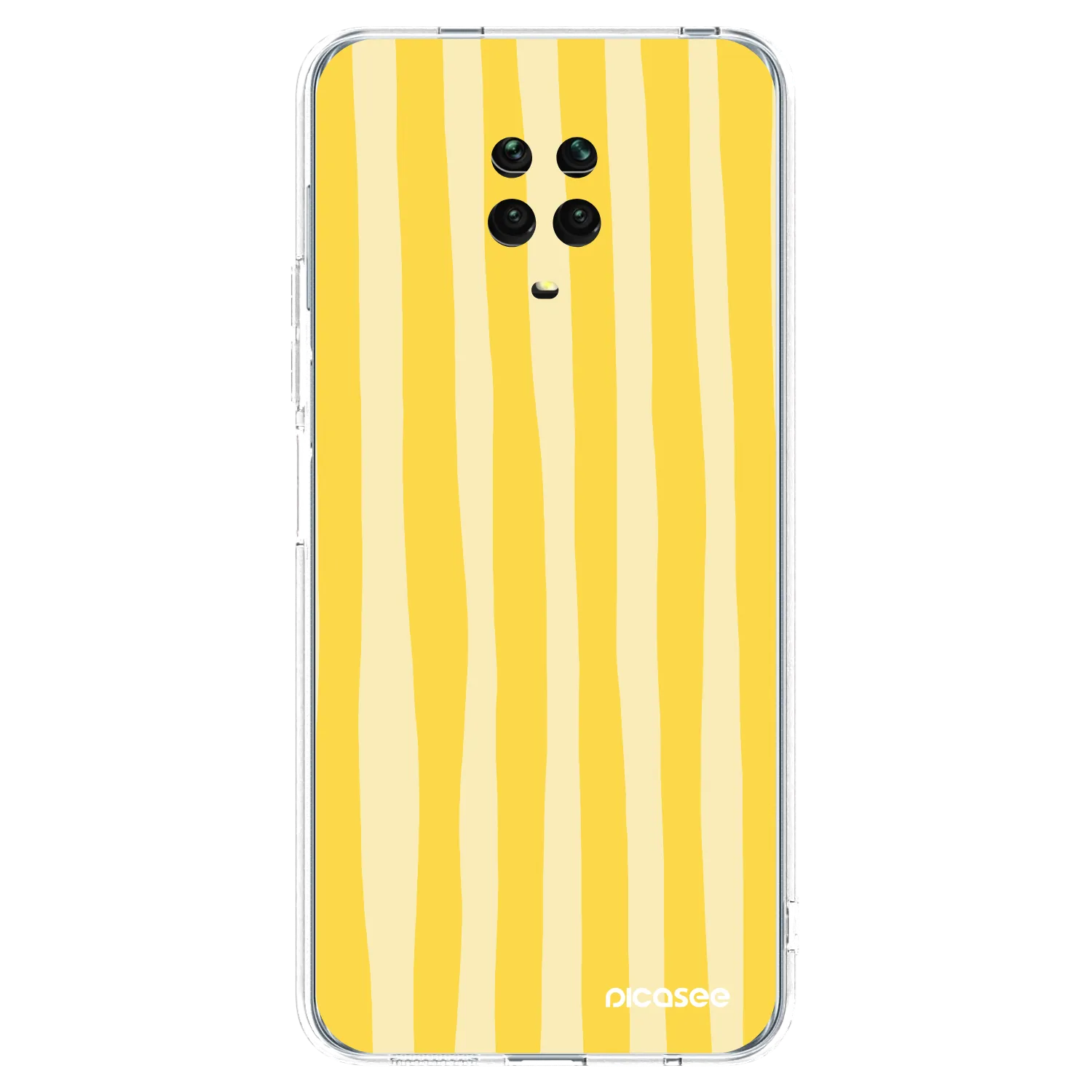 Picasee διαφανής θήκη σιλικόνης Xiaomi Redmi Note 9 Pro - Lines lemon