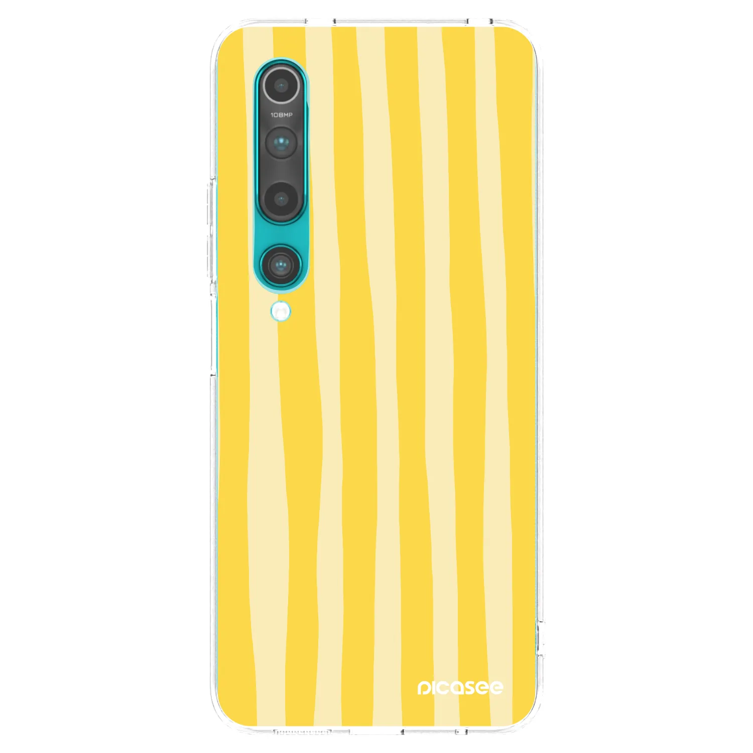Picasee διαφανής θήκη σιλικόνης Xiaomi Mi 10 - Lines lemon