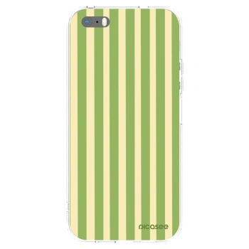 Picasee διαφανής θήκη σιλικόνης Apple iPhone 5/5S/SE - Lines Matcha