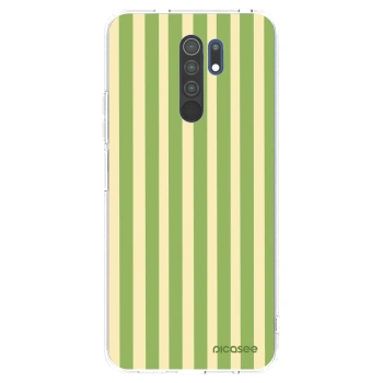 Picasee διαφανής θήκη σιλικόνης Xiaomi Redmi 9 - Lines Matcha