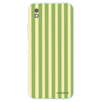 Picasee Μαύρη θήκη σιλικόνης για Xiaomi Redmi 9A - Lines Matcha