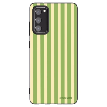 Picasee Μαύρη θήκη σιλικόνης για Samsung Galaxy S20 FE - Lines Matcha