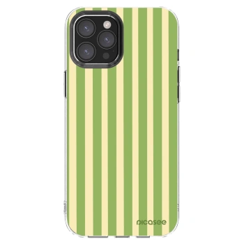 Picasee διαφανής θήκη σιλικόνης Apple iPhone 12 Pro Max - Lines Matcha