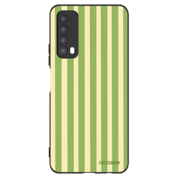 Picasee Μαύρη θήκη σιλικόνης για Huawei P Smart 2021 - Lines Matcha