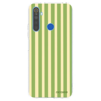 Picasee διαφανής θήκη σιλικόνης Realme 5 - Lines Matcha