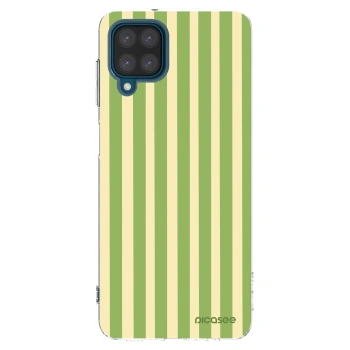 Picasee διαφανής θήκη σιλικόνης Samsung Galaxy A12 A125F - Lines Matcha