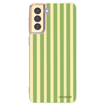 Picasee διαφανής θήκη σιλικόνης Samsung Galaxy S21+ 5G G996F - Lines Matcha