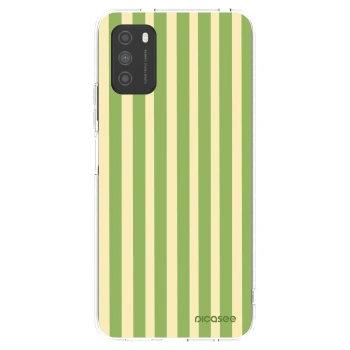 Picasee διαφανής θήκη σιλικόνης Xiaomi Poco M3 - Lines Matcha