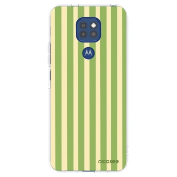 Picasee διαφανής θήκη σιλικόνης Motorola Moto G9 Play - Lines Matcha