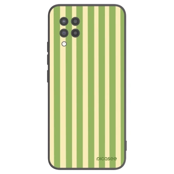 Picasee Μαύρη θήκη σιλικόνης για Samsung Galaxy A42 A426B - Lines Matcha