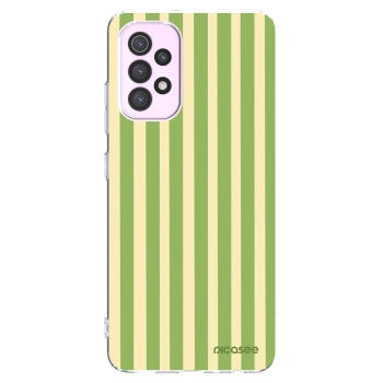 Picasee διαφανής θήκη σιλικόνης Samsung Galaxy A32 5G A326B - Lines Matcha