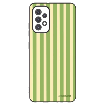 Picasee Μαύρη θήκη σιλικόνης για Samsung Galaxy A32 5G A326B - Lines Matcha