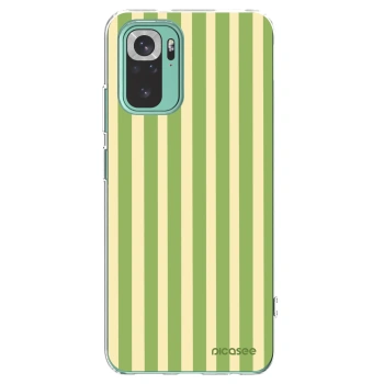 Picasee διαφανής θήκη σιλικόνης Xiaomi Redmi Note 10 Pro - Lines Matcha