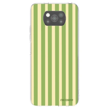 Picasee Μαύρη θήκη σιλικόνης για Xiaomi Poco X3 Pro - Lines Matcha