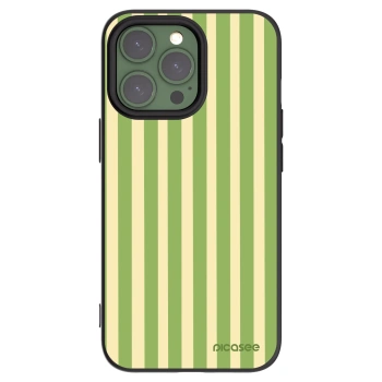 Picasee Μαύρη θήκη σιλικόνης για Apple iPhone 13 Pro - Lines Matcha