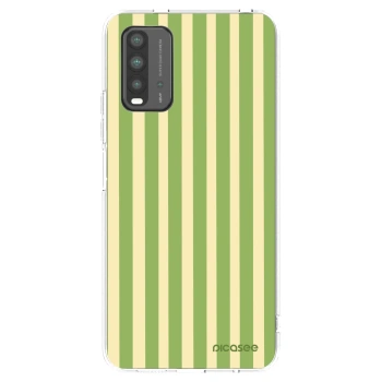 Picasee διαφανής θήκη σιλικόνης Xiaomi Redmi 9T - Lines Matcha