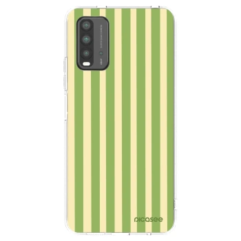 Picasee Μαύρη θήκη σιλικόνης για Xiaomi Redmi 9T - Lines Matcha