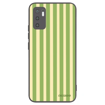 Picasee Μαύρη θήκη σιλικόνης για Xiaomi Redmi Note 10 5G - Lines Matcha