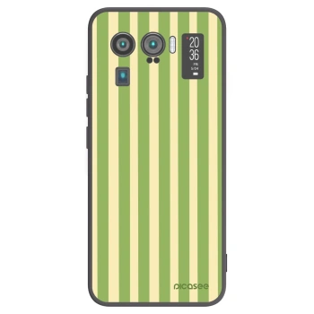 Picasee Μαύρη θήκη σιλικόνης για Xiaomi Mi 11 Ultra - Lines Matcha