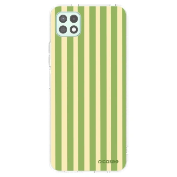 Picasee διαφανής θήκη σιλικόνης Samsung Galaxy A22 A226B 5G - Lines Matcha