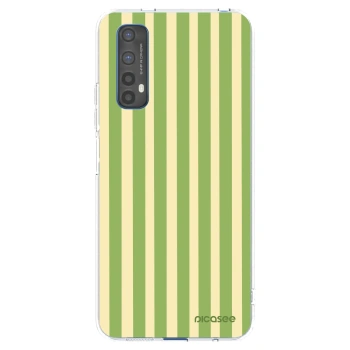 Picasee διαφανής θήκη σιλικόνης Realme 7 - Lines Matcha