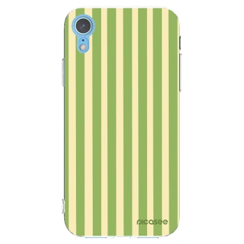 Picasee διαφανής θήκη σιλικόνης Apple iPhone XR - Lines Matcha