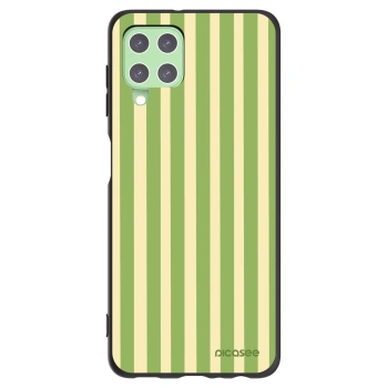 Picasee Μαύρη θήκη σιλικόνης για Samsung Galaxy A22 A225F 4G - Lines Matcha